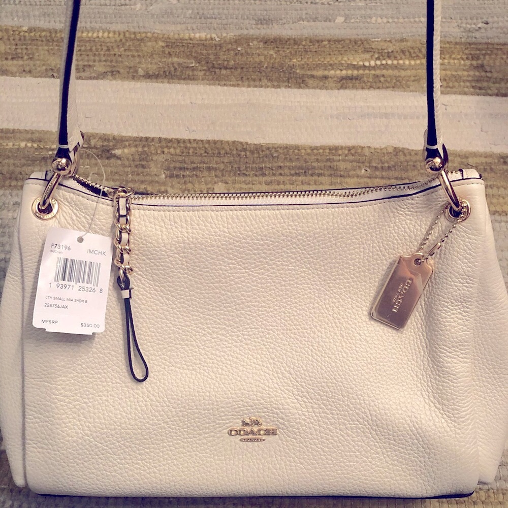 Cream Coach Handbag NWT